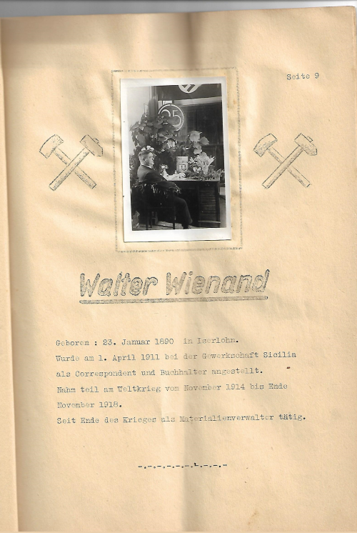 Abb. 5 Eine Seite aus der Zeitung zur Jubilarfeier mit dem Jubilar Walter Wienand