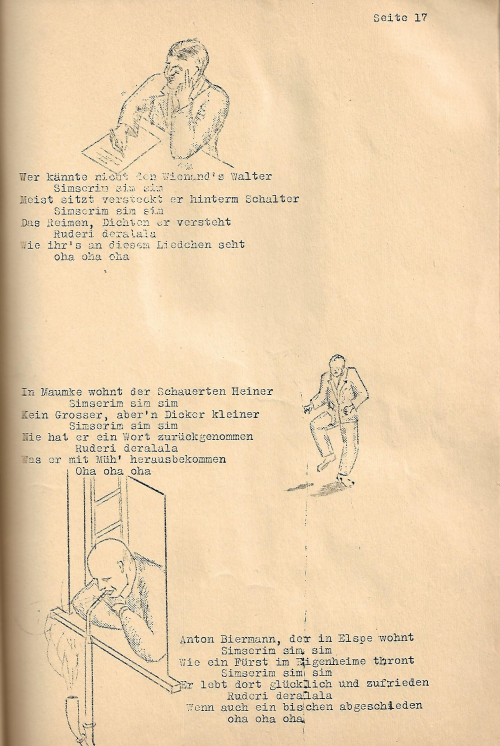 Abb. 6 Eine Seite aus der Zeitung zur Jubilarfeier mit einem Auszug des von Walter Wienand geschriebenen Gedichts